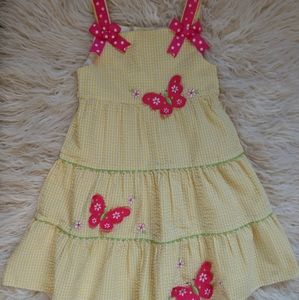 Gingham yellow butterfly sundress
